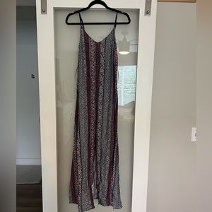 Navy and pink maxi dress